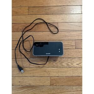 Sharp Digital Alarm Clock Large LED Display Dual Alarm Black Tested Working